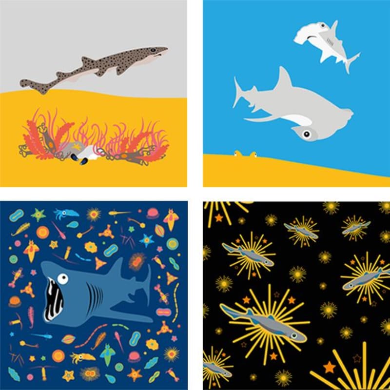 Love Sharks 2021 Calendar - Artwork examples